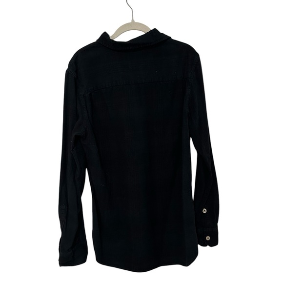 Target Black Plaid Flannel Button-up Top Size Medium - Picture 2 of 3